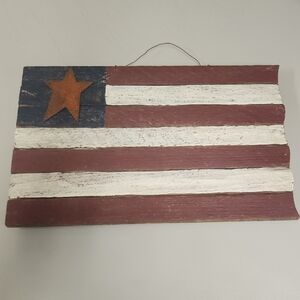 Rustic American Flag Wall Art